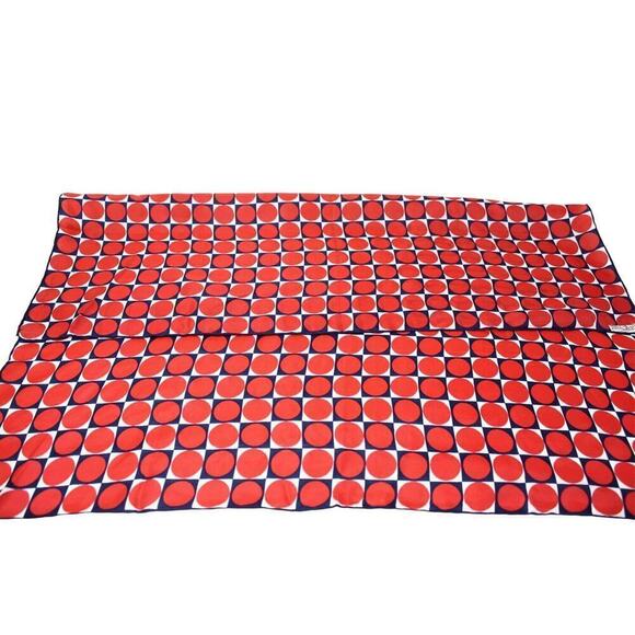 Vintage Red Polka Dot Silk Rayon Scarf Made in Japan 22x22" Square - Hey Viv - Picture 5 of 6
